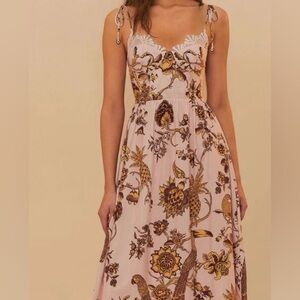 FARM RIO Tropical Landing Midi Dress size small